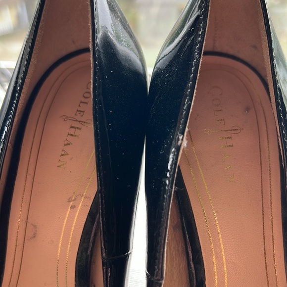 Cole Haan Patent Leather Peep Toe Heels - Picture 5 of 7